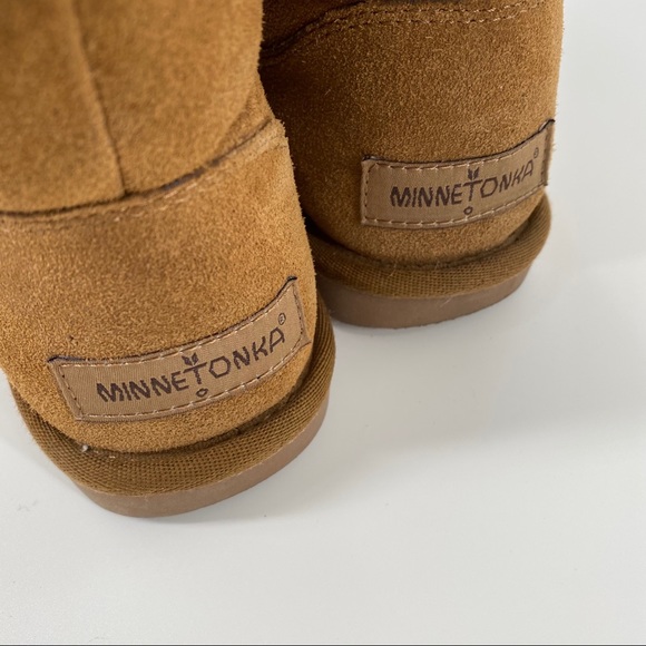 MINNETONKA Light Brown Leather Suede Olympia Boot - Picture 3 of 8